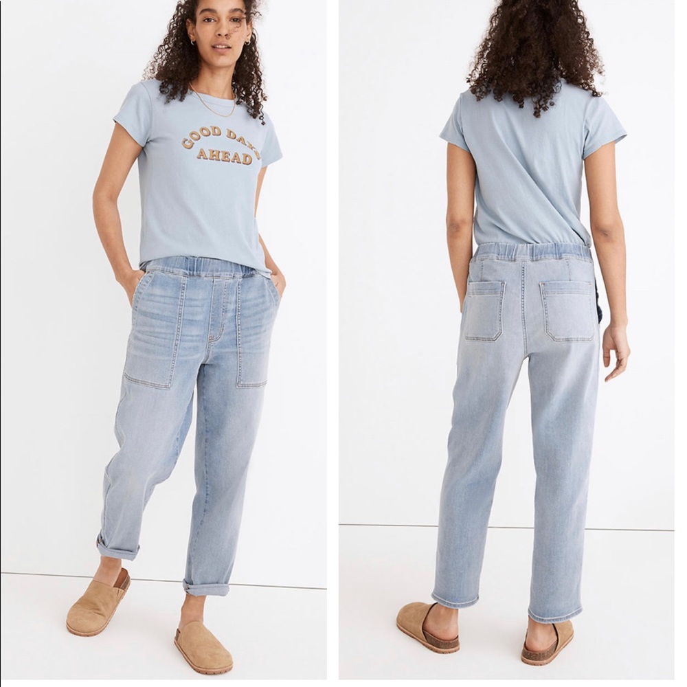 Madewell Pull-On Relaxed Jeans in Lisford Wash